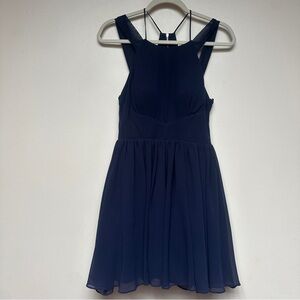 City Studio Navy Blue Strappy Fit & Flare Mini Dress Size 5